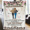 A Mother And Daughter Grow Together In Love - Family Personalized Custom Blanket - Mother's Day, Gift For Mom, Grandma