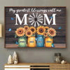 You Make My World Brighter - Family Personalized Custom Horizontal Poster - Mother's Day, Gift For Mom, Grandma