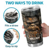 A Fun Way To Start Your Day With A Roar - Family Personalized Custom 3D Inflated Effect Printed Tumbler - Gift For Yourself, Best Friends, Siblings, Family Members