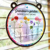 A Grandmother’s Heart Is A Garden Of Love - Family Personalized Window Hanging Suncatcher - Gift For Mom, Grandma