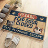 Perfect For The Person Who Lives With Furry Little Bosses - Cat Personalized Custom Home Decor Decorative Mat - House Warming Gift For Pet Owners, Pet Lovers