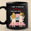 Together Forever - Couple Personalized Custom Black Mug - Gift For Husband Wife, Anniversary
