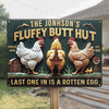 Last One In Is A Rotten Egg - Family Personalized Custom Home Decor Metal Sign - House Warming Gift For Yourself, Husband Wife, Best Friends, Family Members