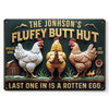 Last One In Is A Rotten Egg - Family Personalized Custom Home Decor Metal Sign - House Warming Gift For Yourself, Husband Wife, Best Friends, Family Members