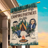 Happiness Is Camping With You - Couple Personalized Custom Flag - Gift For Husband Wife, Camping Lovers