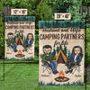 Happiness Is Camping With You - Couple Personalized Custom Flag - Gift For Husband Wife, Camping Lovers