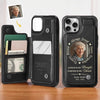 Custom Photo Always Remembered, Deeply Missed - Memorial Personalized Custom Leather Flip Wallet Phone Case - Sympathy Gift For Family Members