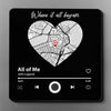Location Map Where It All Began - Couple Personalized Custom Music Fridge Magnet That Can Play Songs - Map Art, Gift For Husband Wife, Anniversary