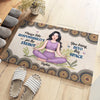 Breathe Deeply, Live Fully - Yoga Personalized Custom Home Decor Decorative Mat - House Warming Gift For Yoga Lovers