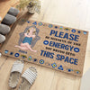 Yoga Is My Therapy - Yoga Personalized Custom Home Decor Decorative Mat - House Warming Gift For Yoga Lovers