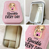 Shine Like You Mean It - Family Personalized Custom Jewelry Box LED Makeup - Gift For Yourself, Best Friends, Siblings, Family Members