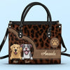 Love Is A Wet Nose And A Wagging Tail - Dog & Cat Personalized Custom Leather Handbag - Gift For Pet Owners, Pet Lovers