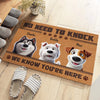 Protected By Fur, Claws, And An Attitude - Dog Personalized Custom Home Decor Decorative Mat - House Warming Gift For Pet Owners, Pet Lovers