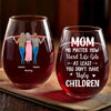 A Little Something To Make Her Feel Extra Special - Family Personalized Custom Wine Glass - Gift For Mom, Daughter