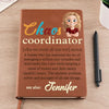 When Life Gets Messy, Write It Down - Coworker Personalized Custom Leather Journal - Appreciation, Retirement Gift For Coworkers, Work Friends, Colleagues