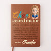 When Life Gets Messy, Write It Down - Coworker Personalized Custom Leather Journal - Appreciation, Retirement Gift For Coworkers, Work Friends, Colleagues