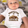 Happy To Be With You - Dog Personalized Custom Baby Onesie - Baby Shower Gift, Gift For Pet Owners, Pet Lovers