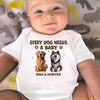 A Gift That Matches Their Love For Both Baby And Dog - Dog Personalized Custom Baby Onesie - Baby Shower Gift, Gift For Pet Owners, Pet Lovers