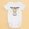 A Sweet Way To Celebrate Your Baby And Furry Friend - Dog Personalized Custom Baby Onesie - Baby Shower Gift, Gift For Pet Owners, Pet Lovers