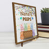 Love Grows In Grandma’s Arms - Family Personalized Custom 2-Layered Wooden Plaque With Stand - Easter Gift For Mom, Grandma