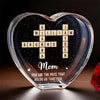 You Are The Piece That Holds Us Together - Family Personalized Custom 3D Crystal Heart Shaped - Mother's Day, Gift For Mom, Grandma