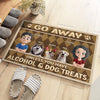 Bring Gifts Or Turn Back - Couple Personalized Custom Home Decor Decorative Mat - House Warming Gift For Husband Wife, Anniversary, Pet Owners, Pet Lovers