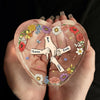 Mom’s Hand, My Comfort - Family Personalized Custom 3D Crystal Heart Shaped - Mother's Day, Gift For Mom, Daughter