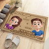 Together We Are Home - Couple Personalized Custom Home Decor Decorative Mat - House Warming Gift For Husband Wife, Anniversary