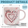 A Mother's Love Knows No Bounds - Family Personalized Custom Marble Mug - Mother's Day, Gift For Mom, Grandma