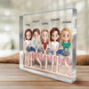 A Friendship That Lasts A Lifetime - Bestie Personalized Custom Square Shaped Acrylic Plaque - Gift For Best Friends, BFF, Sisters