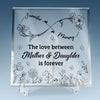 Mothers And Daughters Are Forever - Family Personalized Custom Square Shaped Acrylic Plaque - Mother's Day, Gift For Mom, Daughter