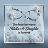Mothers And Daughters Are Forever - Family Personalized Custom Square Shaped Acrylic Plaque - Mother's Day, Gift For Mom, Daughter