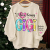 Love My Grandbabies - Family Personalized Custom Unisex Sweatshirt, Hoodie With Design On Sleeve - Mother's Day, Gift For Mom, Grandma