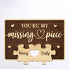 Together, We Complete The Puzzle Of Love - Couple Personalized Custom Acrylic Puzzle Key Holder - House Warming Gift For For Husband Wife, Anniversary