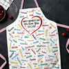 Forever Grateful, Always Loved - Family Personalized Custom Apron - Mother's Day, Gift For Mom, Grandma