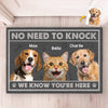 Custom Photo Guarded By Paws And Love - Dog & Cat Personalized Custom Home Decor Decorative Mat - House Warming Gift For Pet Owners, Pet Lovers