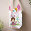 I'm An Official Egg Hunter - Family Personalized Custom Bunny Basket, Tote With Bunny Ears - Easter Gift For Kids Egg Hunt, Family Members
