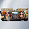 Paws & Drive, The Perfect Ride - Dog Personalized Custom Auto Windshield Sunshade, Car Window Protector - Gift For Pet Owners, Pet Lovers