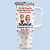 A Bond That Lasts Generations - Family Personalized Custom 3D Inflated Effect Printed 40 Oz Stainless Steel Tumbler With Handle - Mother's Day, Gift For Mom, Daughter