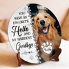 Custom Photo Your Paw Prints Are Forever On My Heart - Memorial Personalized Custom Ceramic Plate - Sympathy Gift For Pet Owners, Pet Lovers