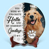 Custom Photo Your Paw Prints Are Forever On My Heart - Memorial Personalized Custom Ceramic Plate - Sympathy Gift For Pet Owners, Pet Lovers