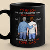 Guiding You, Watching You Grow - Family Personalized Custom Black Mug - Father's Day, Gift For Son
