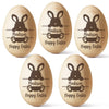 Hopping Into My First Easter - Family Personalized Custom Wooden Egg Shaker - Easter Gift For Baby Kids, Newborn Baby