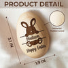 Hopping Into My First Easter - Family Personalized Custom Wooden Egg Shaker - Easter Gift For Baby Kids, Newborn Baby