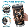 Furry Guardian At Your Service - Dog Personalized Custom 3D Inflated Effect Printed Tumbler - Gift For Pet Owners, Pet Lovers