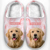 Custom Photo Cozy Feet, Happy Heart - Dog & Cat Personalized Custom Fluffy Slippers - Mother's Day, Gift For Pet Owners, Pet Lovers
