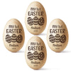 First Easter, Forever Treasured - Family Personalized Custom Wooden Egg Shaker - Easter Gift For Baby Kids, Newborn Baby
