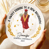 A Sweet Ending To A New Beginning - Family Personalized Custom Ceramic Plate - Graduation Gift For Family Members, Siblings, Brothers, Sisters
