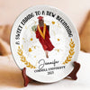 A Sweet Ending To A New Beginning - Family Personalized Custom Ceramic Plate - Graduation Gift For Family Members, Siblings, Brothers, Sisters