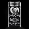 Custom Photo In Your Light, I Find Love - Couple Personalized Custom 3D Crystal Photo Laser Engraved, Crystal Candle Holder - Gift For Husband Wife, Anniversary